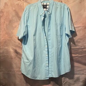 Basic Editions Light Blue Casual Button Down Shirt